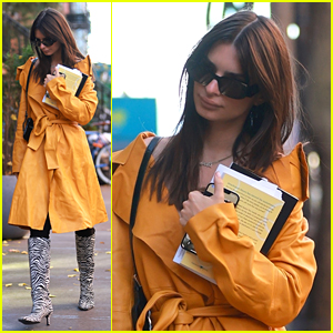 Emily Ratajkowski Wears Fashionable Fall Look After Her Basketball Date Night With Pete Davidson