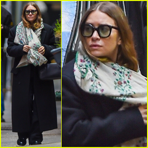 Ashley Olsen Bundles Up in Floral-Print Scarf for Day Out in NYC