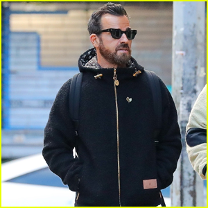 Justin Theroux Goes for Afternoon Walk with His Dog Kuma in NYC