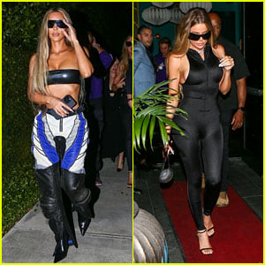 Kim Kardashian Shows Some Skin During Night Out in Miami with Khloe, Serena Williams, & More (Photos)