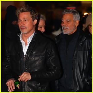 Brad Pitt & George Clooney Film Scenes for Their New Apple Thriller in NYC
