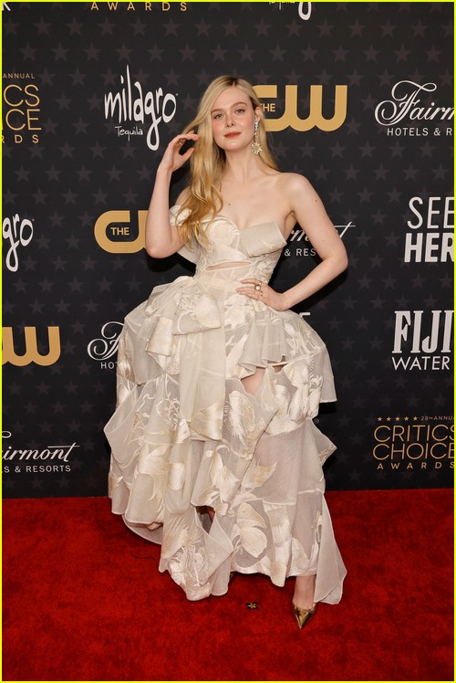 Elle Fanning of The Great at the 2023 Critics Choice Awards