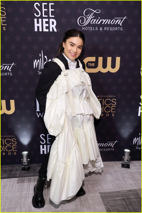 Devery Jacobs of Reservation Dogs at the 2023 Critics Choice Awards