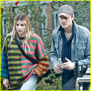 Emma Roberts attends the open house with her boyfriend Cody John