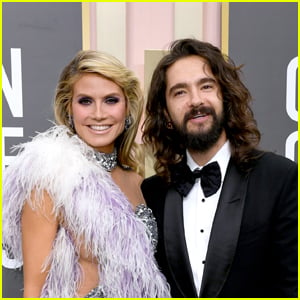 Heidi Klum & Husband Tom Kaulitz Pair Up on Golden Globes 2023 Red Carpet