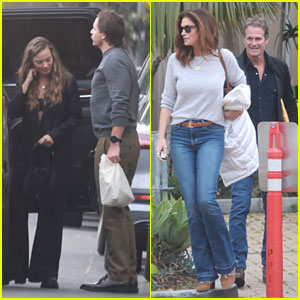 Margot Robbie & Cindy Crawford Meet Up for a Business Lunch with Their Spouses
