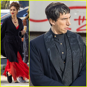 Adam Driver Meets Up With Nathalie Emmanuel & Laurence Fishburne For 'Megalopolis' Filming