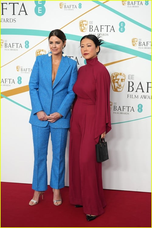 Turning Red producer and director, Lindsey Collins and Domee Shi at the BAFTAs 2023