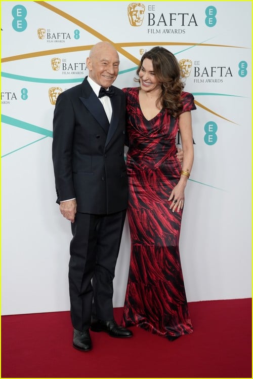 Patrick Stewart and daughter Sophie at the BAFTAs 2023