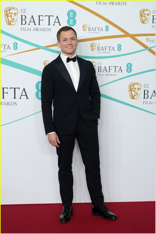 Taron Egerton at the BAFTAs 2023
