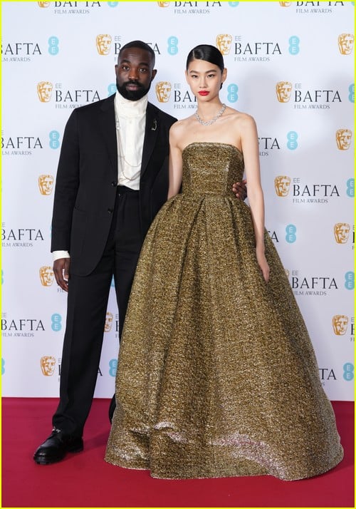 Paapa Essiedu (with co-presenter Hoyeon Jung) at the BAFTAs 2023