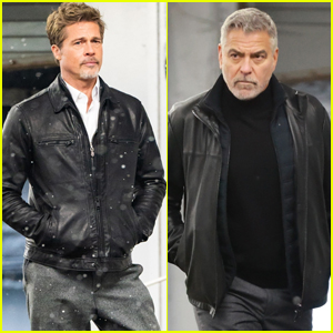 Brad Pitt & George Clooney Film Late-Night Scenes for 'Wolves' Thriller in NYC
