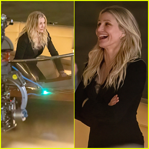 Cameron Diaz Films High-Speed Boat Chase For 'Back in Action' in London
