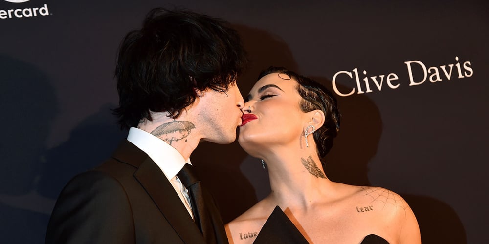Demi Lovato & Boyfriend Jutes Make Red Carpet Debut at Clive Davis’ Pre-Grammy Party