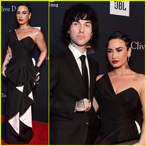 Demi Lovate & Boyfriend Jutes Make Red Carpet Debut at Clive Davis' Pre-Grammy Party