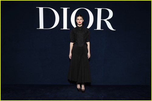 Alexandra Daddario at the Dior fashion show in Paris