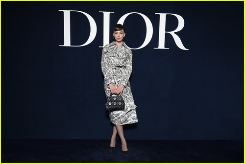 Deva Cassel at the Dior fashion show in Paris