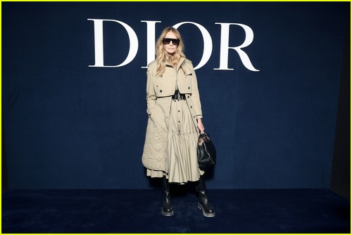 Elle Macpherson at the Dior fashion show in Paris
