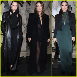 Dua Lipa, Olivia Wilde, & More Stars Arrive in Style for Saint Laurent Show in Paris