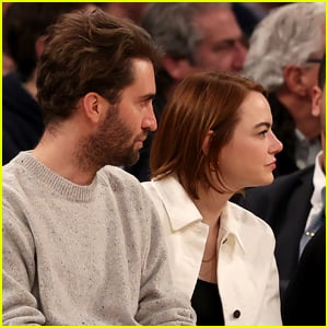 Emma Stone & Dave McCary Make Rare Appearance Together at Knicks Game in NYC