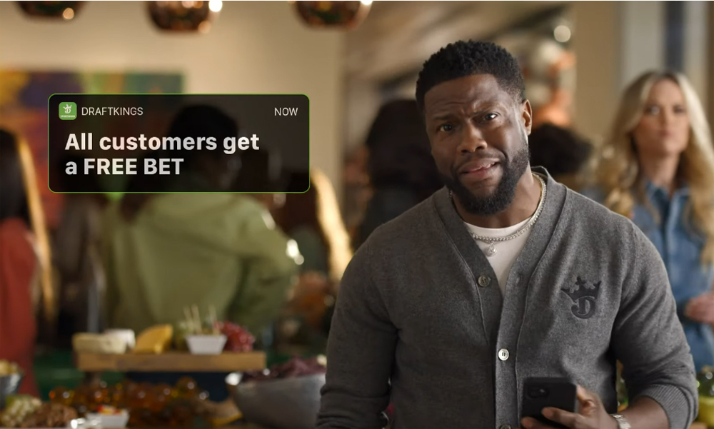Kevin Hart in DraftKings' 'Free Bet' Super Bowl Commercial 2023: How to  Redeem & Rules Revealed!, 2023 Super Bowl Commercials, Kevin Hart, Super  Bowl Commercials