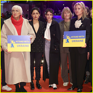 Kristen Stewart Marks The First Anniversary of Invasion of Ukraine at Berlin Film Festival