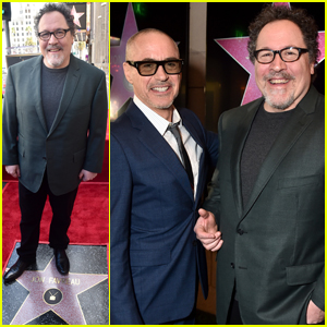 Robert Downey Jr. Supports Marvel Co-Star Jon Favreau at Hollywood Walk of Fame Star Ceremony