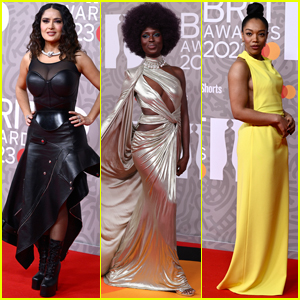 Salma Hayek Pinault, Jodie Turner-Smith, & Naomi Ackie Arrive in Style for BRIT Awards 2023