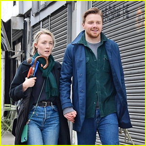 Saoirse Ronan Spotted with Longtime Boyfriend Jack Lowden While Walking Their Dog in London