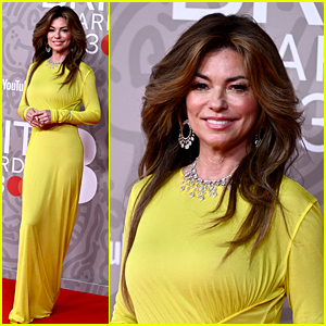 Shania Twain Ditches the Bright-Colored Wigs, Looks Gorgeous in Yellow Gown at BRIT Awards 2023