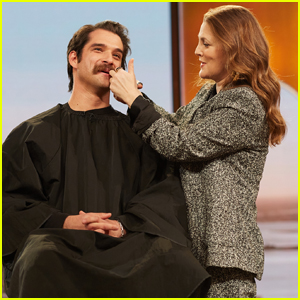 Drew Barrymore Shaves Tyler Posey's Mustache on Camera - Check Out His Fresh-Faced Look