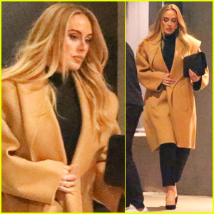Adele Heads Out After Grabbing Dinner in Santa Monica