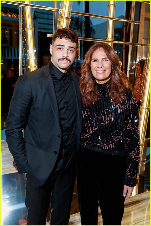 Noah Centineo and Roberta Armani at the Armani Oscars party