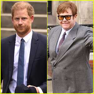 Elton John & Prince Harry Leave Royal High Courts After First Day Of Associated Newspapers Trial