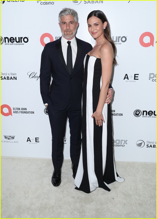 Odette and Dave Annable at the Elton John Oscar Party 2023