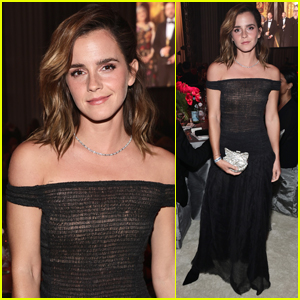 Emma Watson Makes Rare Appearance at Elton John's Oscars Party 2023