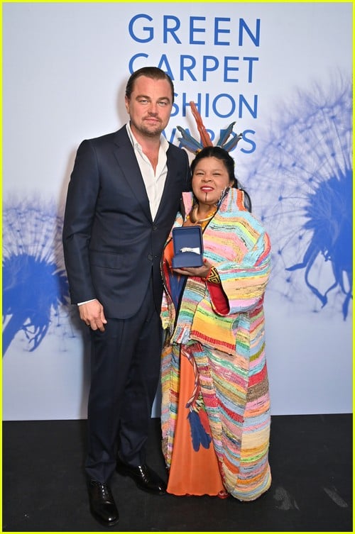 Leonardo DiCaprio with Sonia Guajajara