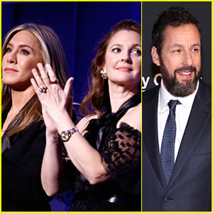 Jennifer Aniston & Drew Barrymore Cheer On Adam Sandler During Mark Twain Prize Ceremony