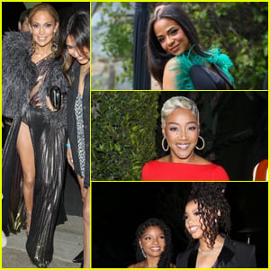 Jennifer Lopez Celebrates Revolve Collab at Launch Party with Tiffany Haddish, Chloe & Halle Bailey & More