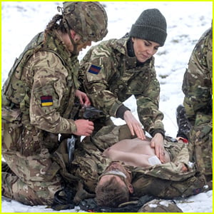 Kate Middleton Participates in Military Training Exercises During Irish Guards Visit