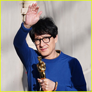 Ke Huy Quan Clutches His Oscar While Heading to 'Jimmy Kimmel Live!' Appearance