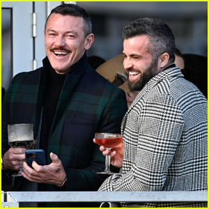 Luke Evans & Boyfriend Fran Tomas are All Smiles While Attending Gold Cup Day
