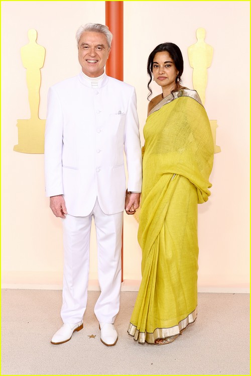 David Byrne, Mala Gaonkar on the Oscars 2023 red carpet