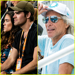 Paul Wesley & Jon Bon Jovi Cheer On Tennis Pals Cameron Norrie & John Isner at Miami Open