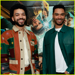 Rege-Jean Page & Justice Smith Buddy Up for 'Dungeons & Dragons: Honor Among Thieves' Tastemaker Event in NYC