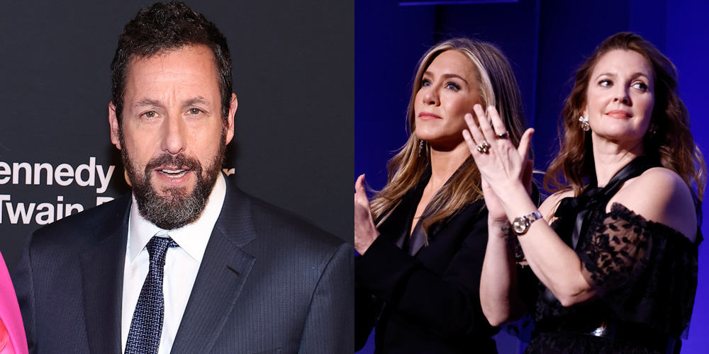 Jennifer Aniston & Drew Barrymore Cheer On Adam Sandler During Mark Twain Prize Ceremony