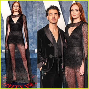 Sophie Turner Goes Sheer For Oscar Party Date Night With Husband Joe Jonas