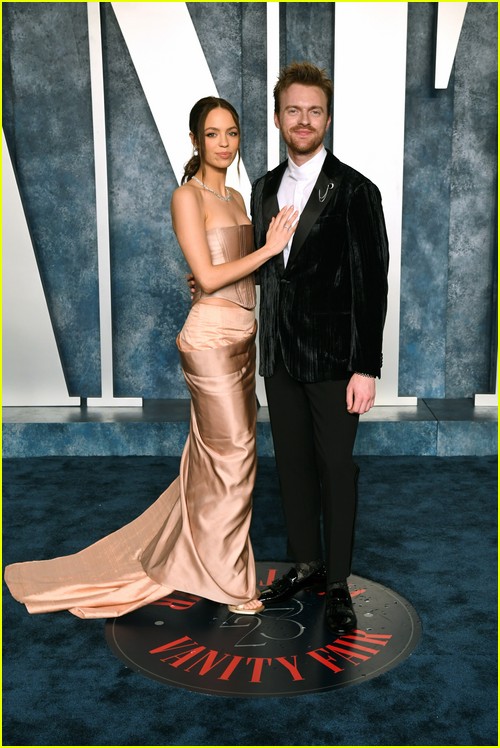 Finneas and Claudia Sulewski at the Vanity Fair Oscar Party 2023