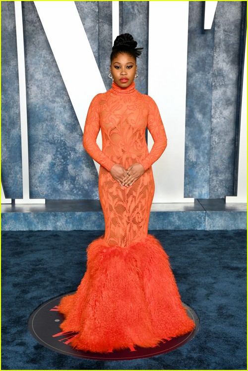Dominique Fishback at the Vanity Fair Oscar Party 2023