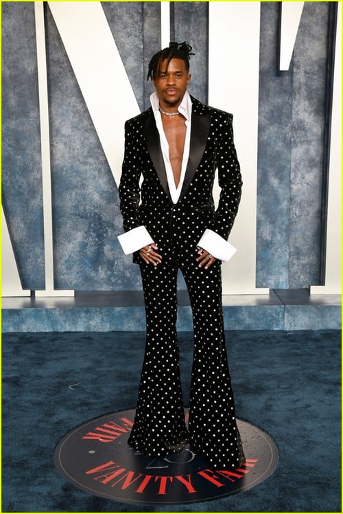 Jeremy Pope at the Vanity Fair Oscar Party 2023